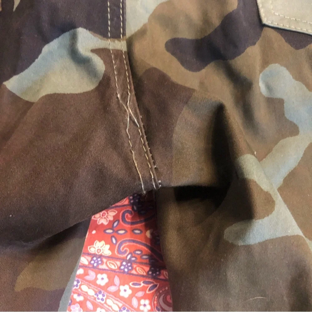 Nili Lotan Green Camouflage Straight Leg Pants - Picture 7 of 13